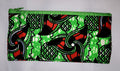 Pouches: African Block Print, Klingon. Zipper Pouch, Fully Lined.  For  Money, Cards, Crochet Hooks, Makeup