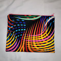 Pouches: African Block Print,  Rainbow. Zipper Pouch, Fully Lined. For Travel, Makeup, Toiletries, Crafting