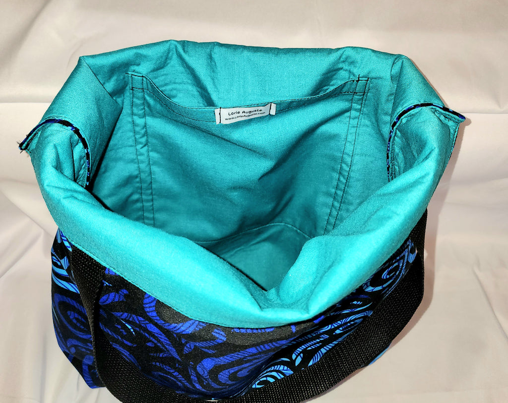 Basic Tote: African Blue Swirl
