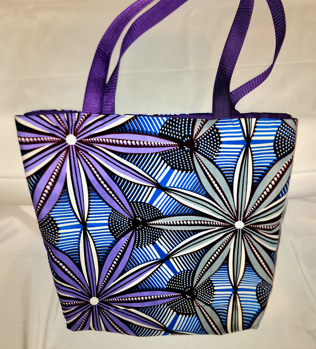 Basic Tote: African Purple Gray Spike Flowers