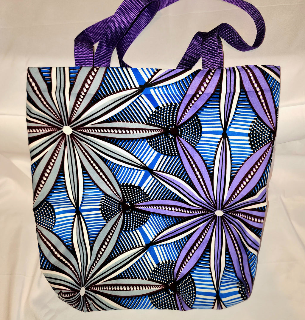 Basic Tote: African Purple Gray Spike Flowers