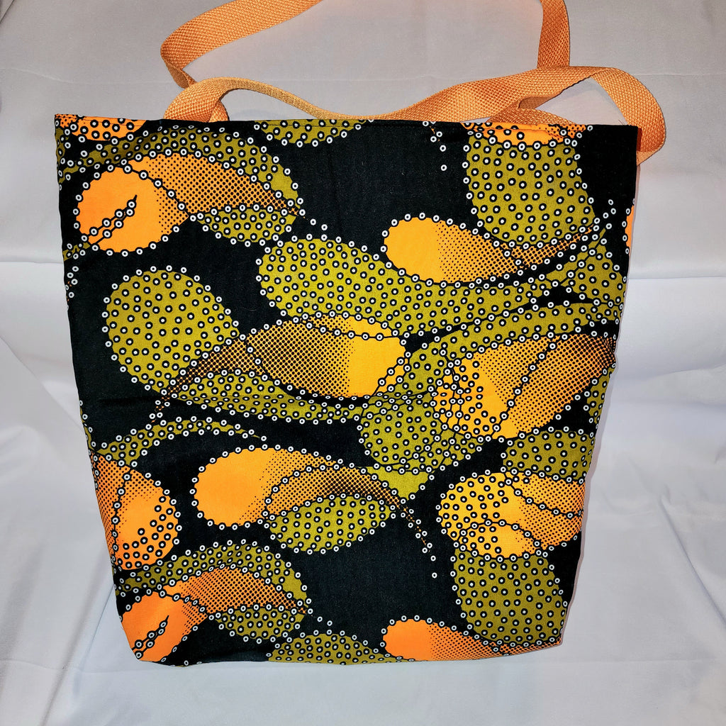 Basic Tote: African Gold Green Tadpole