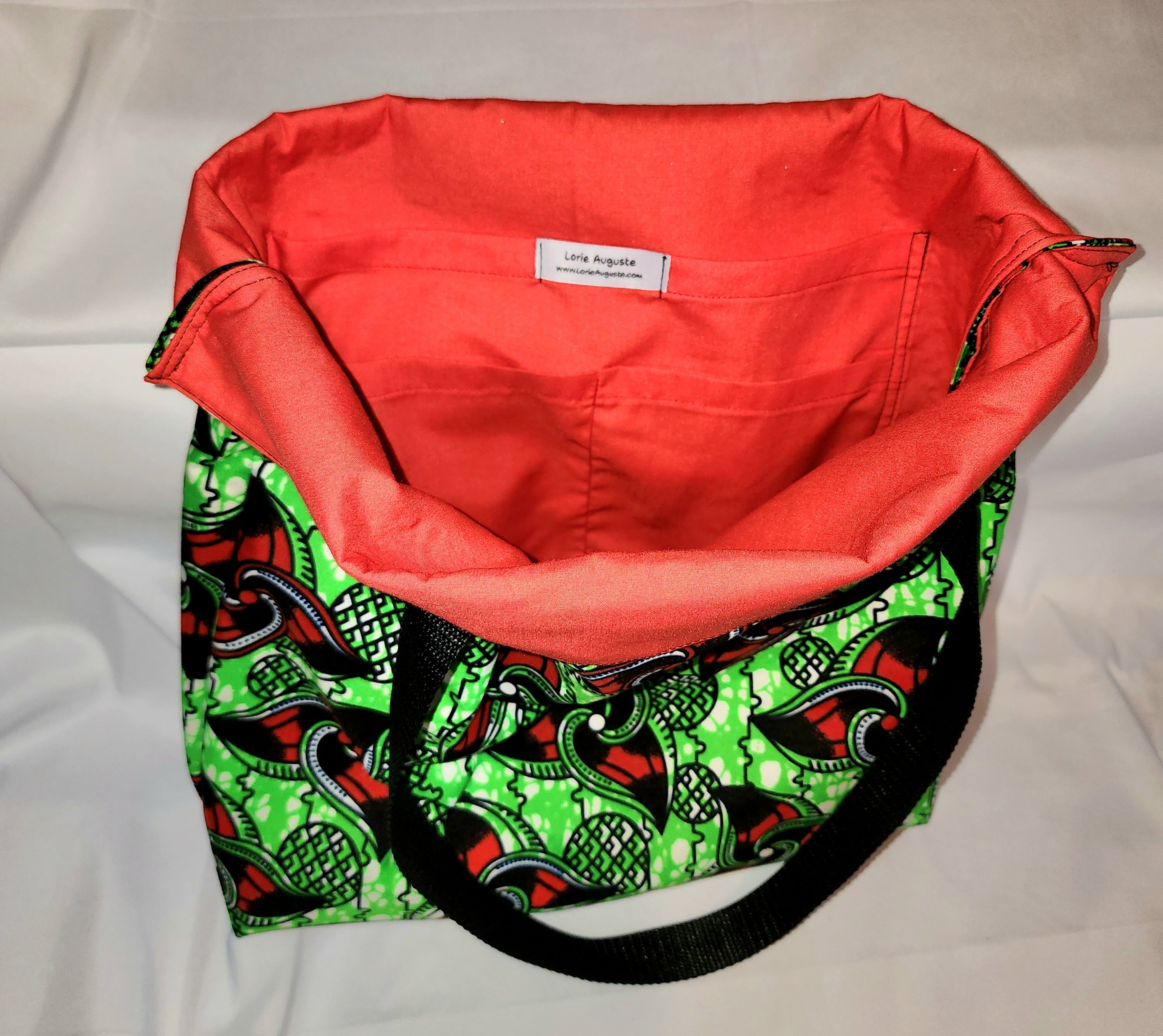 Basic Tote: African Green Red Klingon