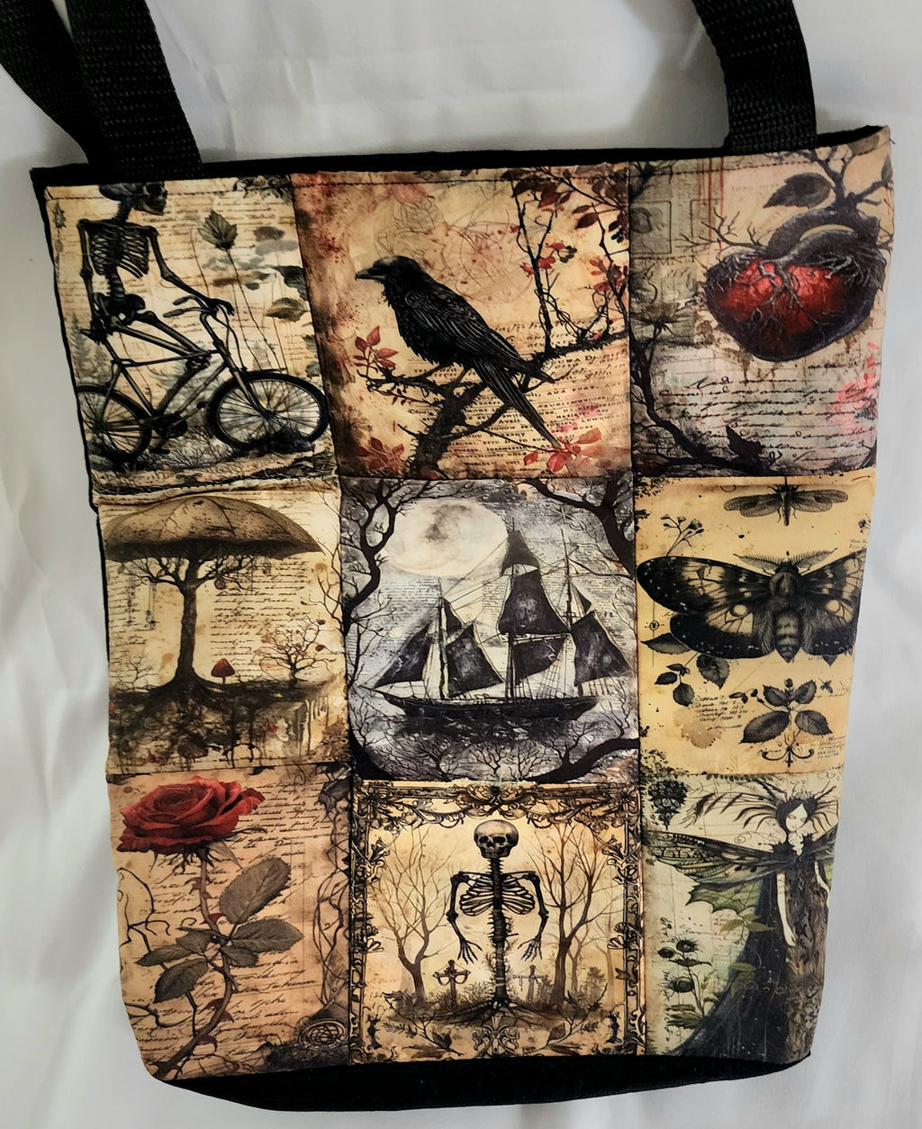 gothic patchwork tote