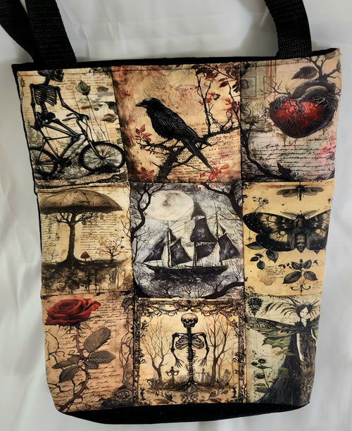 gothic patchwork tote