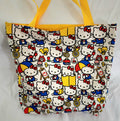 Tote bag with Hello Kitty pattern on a white background