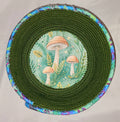 Rope Bowl: Green Mushroom Coiled Rope,  Home Decor