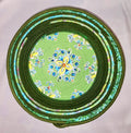 Rope Bowl: Green and Jewel Tones Coiled Rope hand wrapped fabric,  Home Decor
