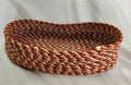 Rope Bowl: Red and Gold Metallic Coiled Rope, Holiday Edition, Home Decor