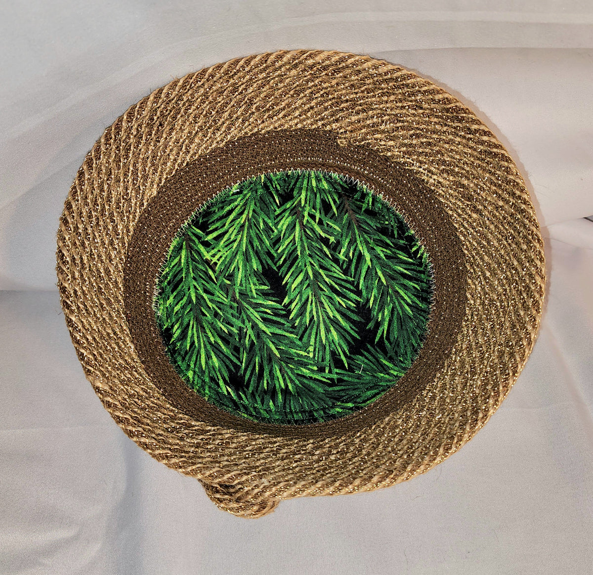 Rope Bowl: Brown, Burlap and Pine, Coiled Rope, Holiday Edition, Home Decor