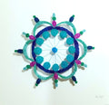 Mandala Series: Blue Scallop Spokes
