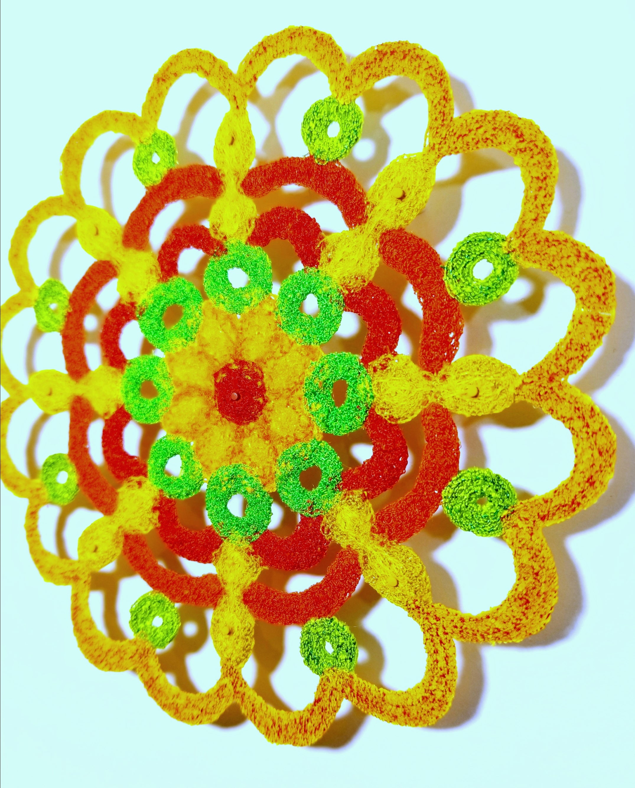 Yellow and Orange Flower Mandala