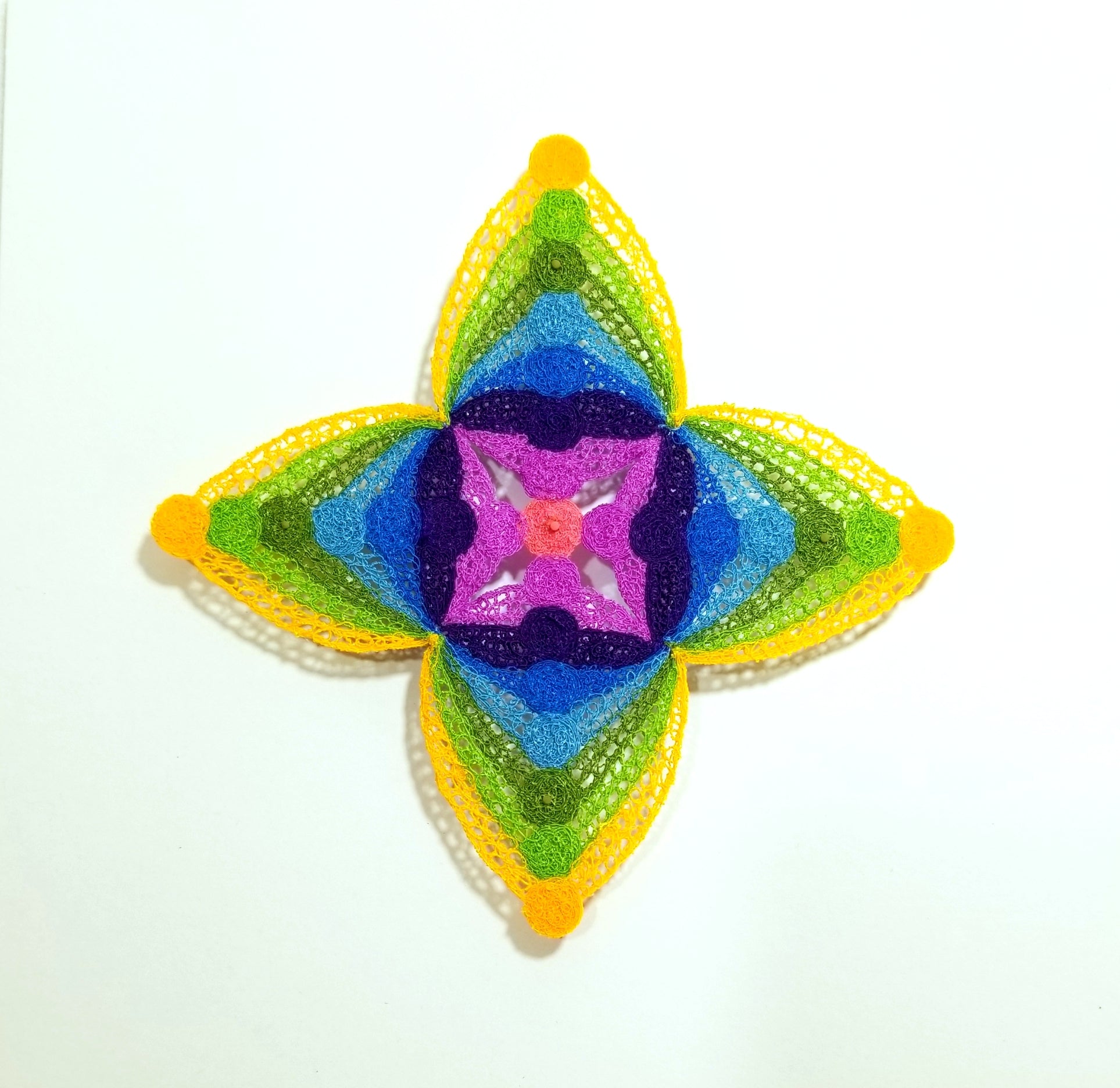 Mandala rainbow cross