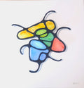 Colorful beetle illustration on a white background