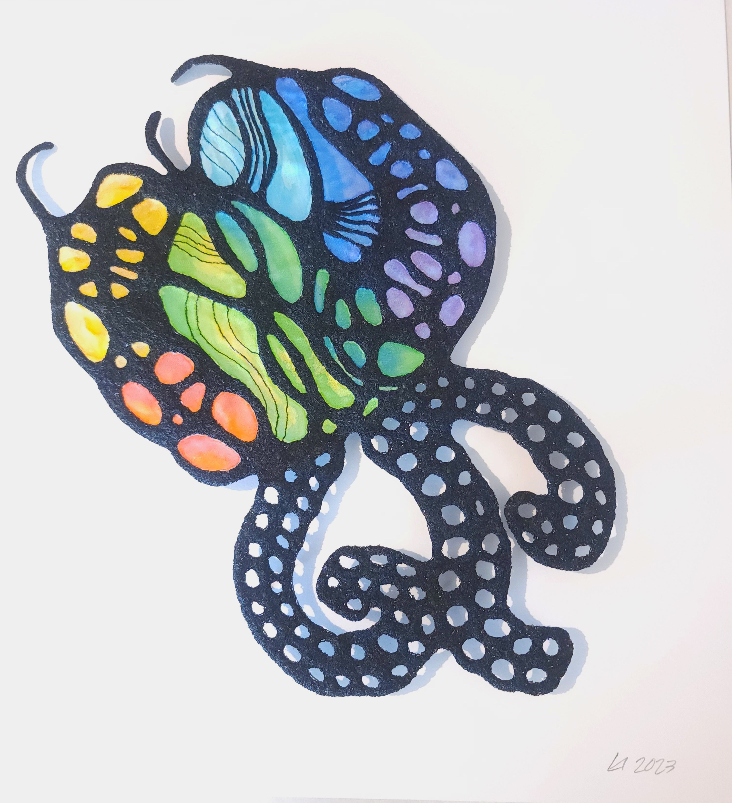 Colorful octopus illustration on a white background