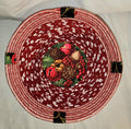 Rope Bowl: Red With Christmas Pine Cone, Coiled Rope, Holiday Edition, Home Decor