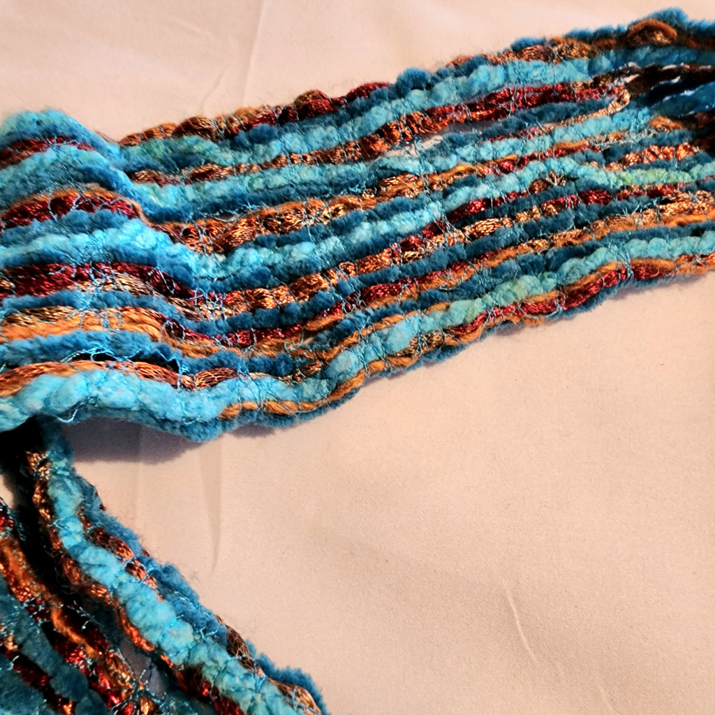 Scarf Brown and Turquoise