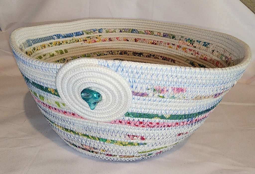 Rope Bowls: White Spring Flower Bowl