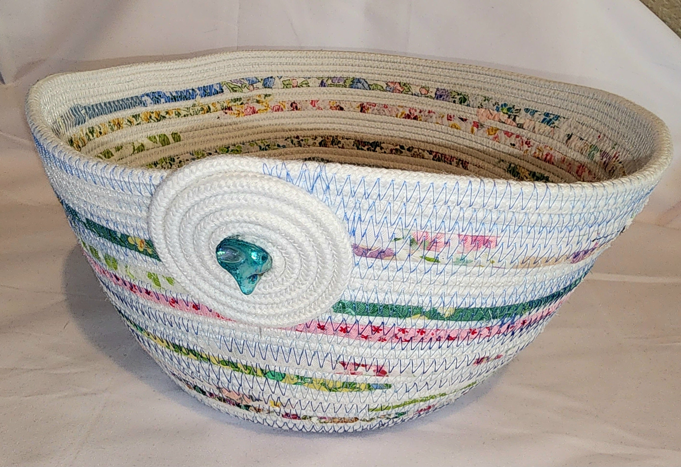 Rope Bowls: White Spring Flower Bowl
