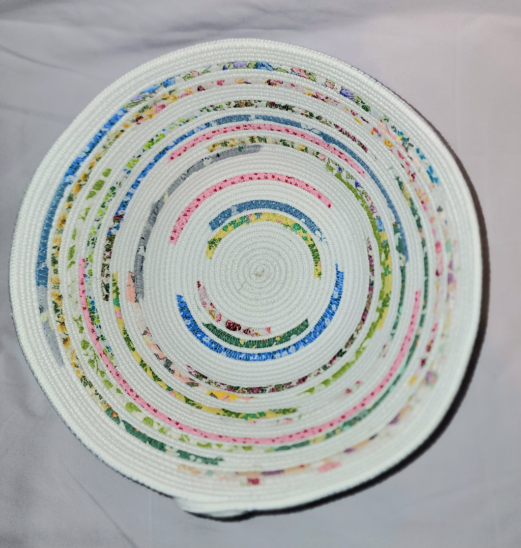 Rope Bowls: White Spring Flower Bowl