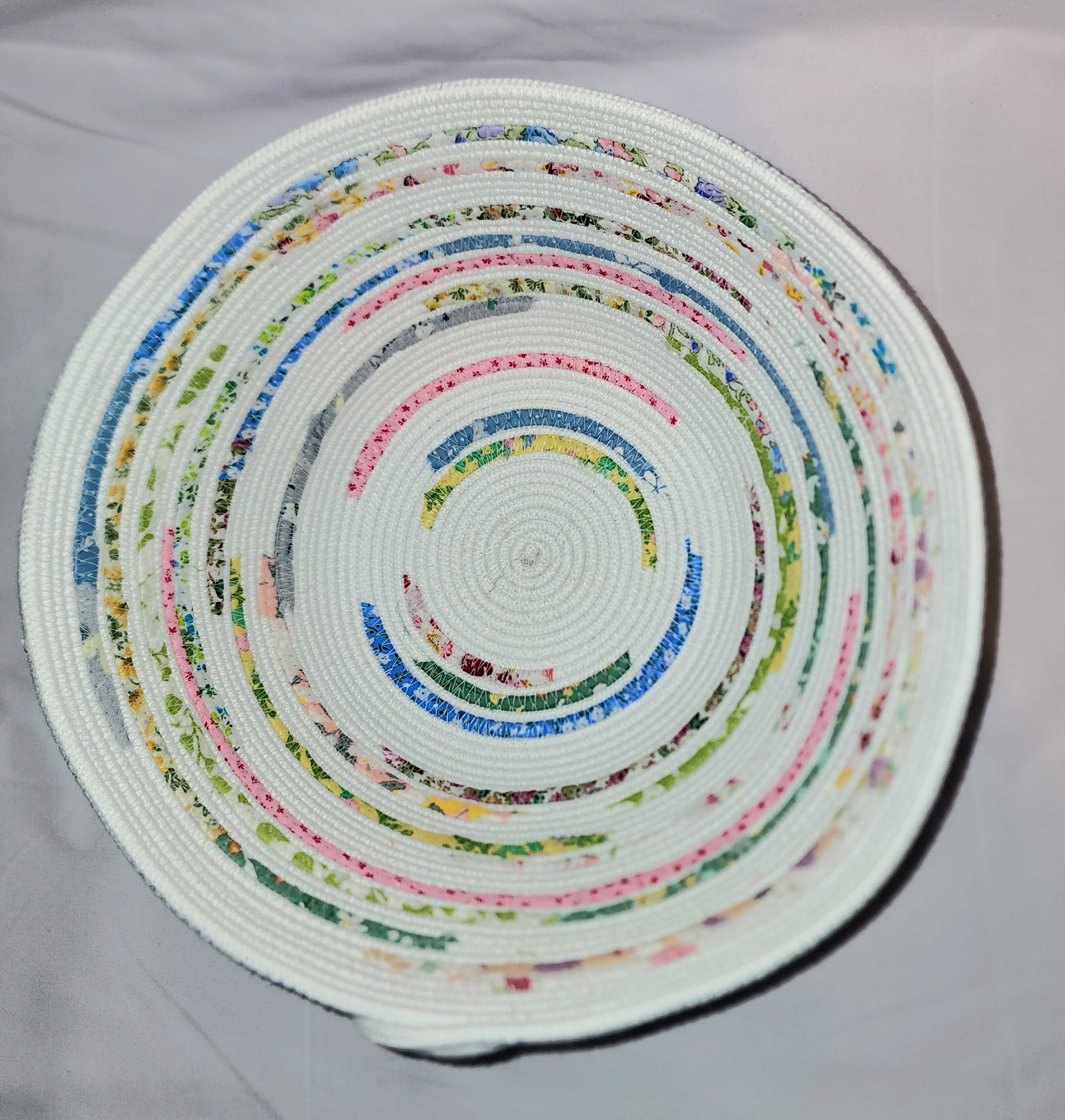Rope Bowls: White Spring Flower Bowl