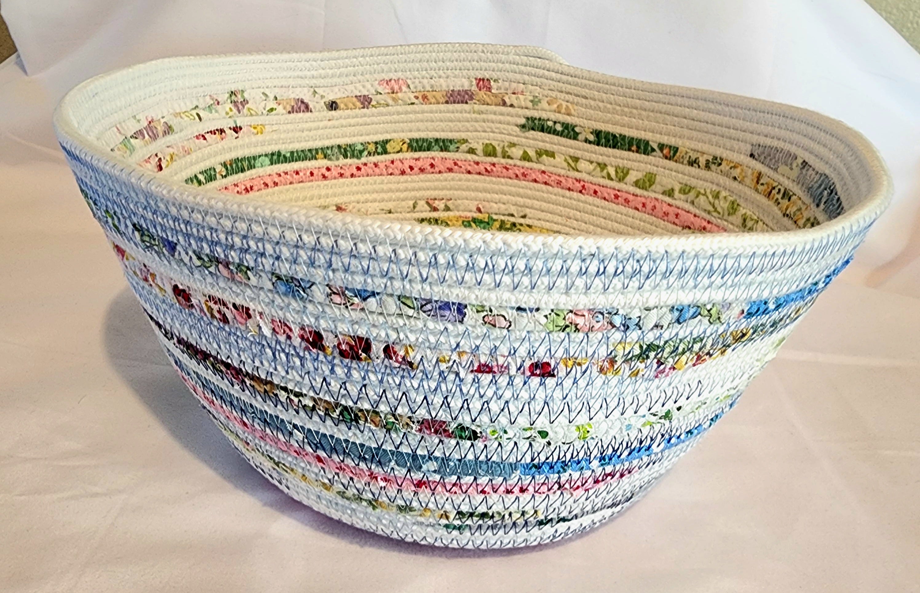 Rope Bowls: White Spring Flower Bowl