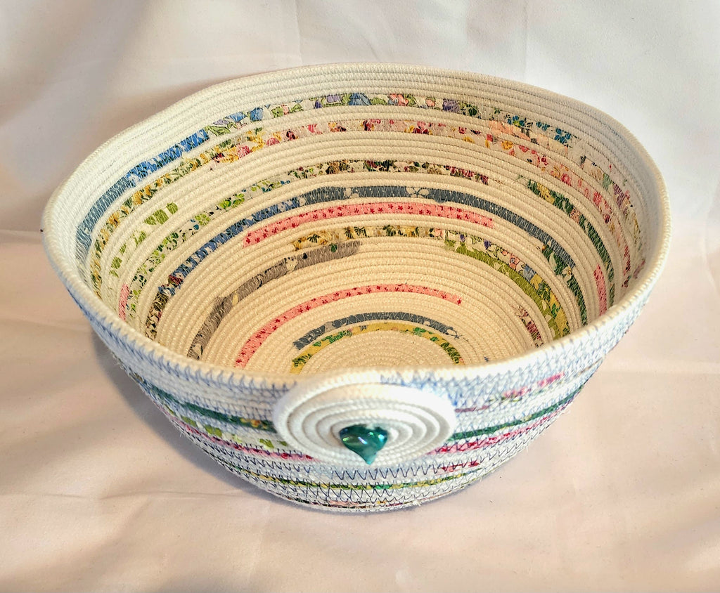 Rope Bowls: White Spring Flower Bowl