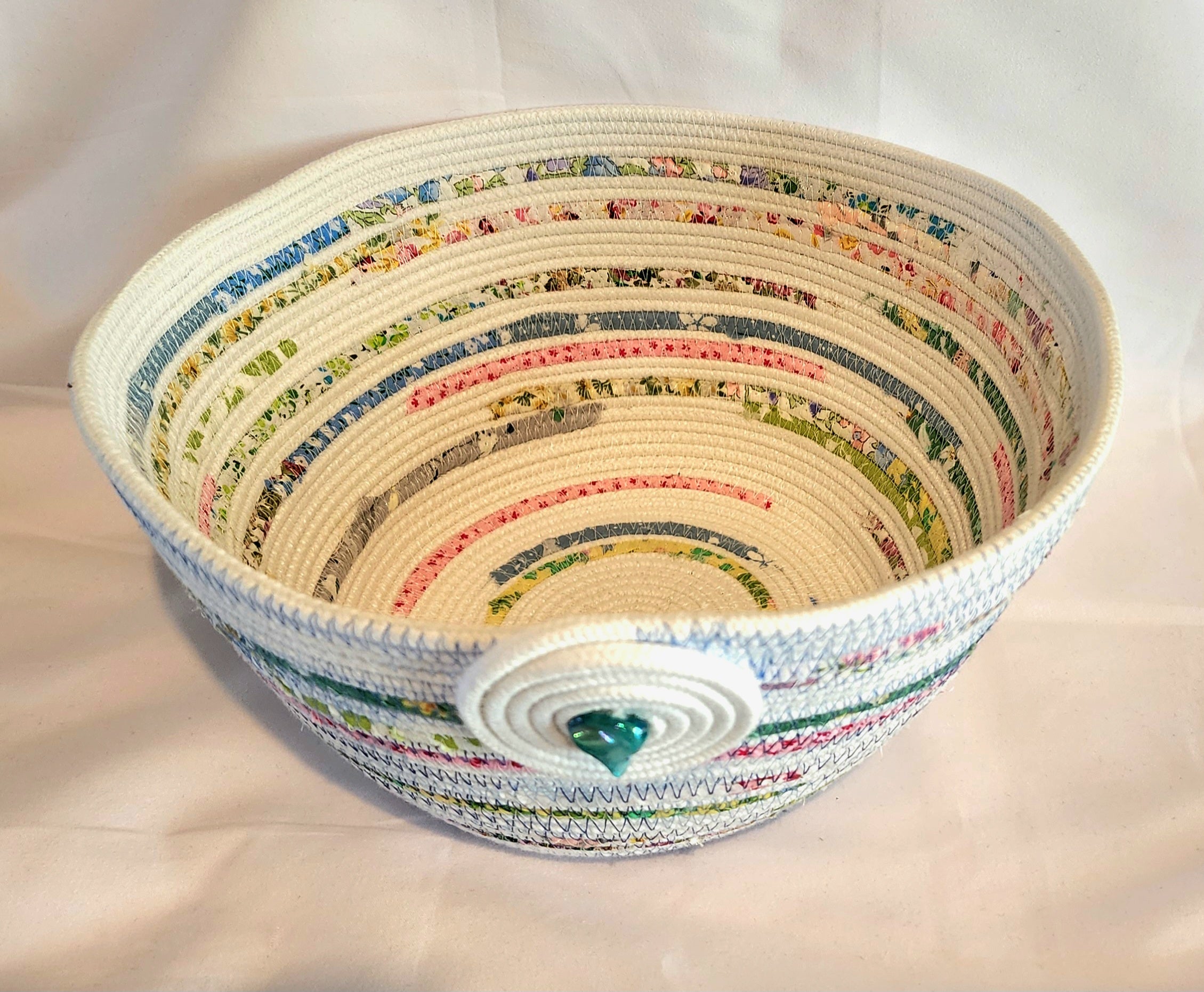 Rope Bowls: White Spring Flower Bowl