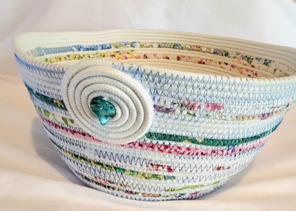 Rope Bowls: White Spring Flower Bowl