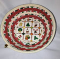 Rope Bowl: Green. Red, White with Christmas Base, Coiled Rope, Holiday Edition, Home Decor